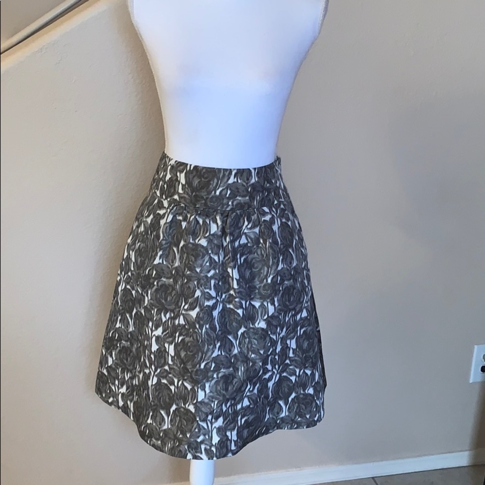 J. Crew silk floral skirt with pockets
